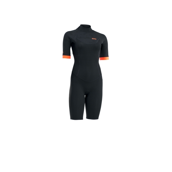 Produktbild ION Neoprenanzug Damen Element Shorty SS 2/2 BackZip Schwarz Ansicht vorne schräg